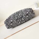 Chanel Women CC 22 Handbag Cashmere Jacquard Gold Metal Black White - Bild 7