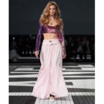 Chanel Women CC Skirt Cotton Poplin Pink White Ref. P76271 V68254 MH877