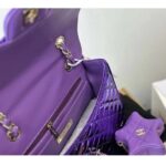Chanel Women CC 22 Mini Flap Bag Star Coin Purse Mirror Metallic Calfskin Purple - immagine 10