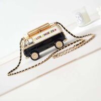 Chanel Women CC Mini Van Minaudiere Plexi Enamel Strass Black (4)