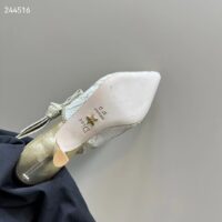 Dior CD Women J’Adior Slingback Pump White Gold-Tone Toile De Jouy Mexico Embroidered Cotton (3)