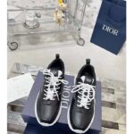 Dior Unisex B25 Runner Sneaker Black Smooth Calfskin Beige Oblique Jacquard Reference: 3SN299ZIR_H965 - Image 4