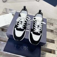 Dior Unisex B25 Runner Sneaker Black Suede White Technical Mesh Black Oblique Canvas Reference 3SN259YUH_H960 (8)