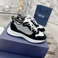 Dior Unisex B25 Runner Sneaker Black Suede White Technical Mesh Black Oblique Canvas Reference 3SN259YUH_H960 (8)