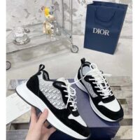 Dior Unisex B25 Runner Sneaker Black Suede White Technical Mesh Black Oblique Canvas Reference 3SN259YUH_H960 (8)