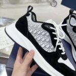 Dior Unisex B25 Runner Sneaker Black Suede White Technical Mesh Black Oblique Canvas Reference: 3SN259YUH_H960 – Bild 8