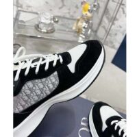 Dior Unisex B25 Runner Sneaker Black Suede White Technical Mesh Black Oblique Canvas Reference 3SN259YUH_H960 (8)