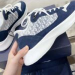 Dior Unisex CD B27 Low-Top Sneaker White Smooth Calfskin Blue Denim Oblique Galaxy Leather Reference: 3SN272ZAC_H580 - Imagen 7