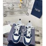 Dior Unisex CD B27 Low-Top Sneaker White Smooth Calfskin Blue Denim Oblique Galaxy Leather Reference: 3SN272ZAC_H580 - Imagen 4