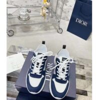 Dior Unisex CD B27 Low-Top Sneaker White Smooth Calfskin Blue Denim Oblique Galaxy Leather Reference 3SN272ZAC_H580 (10)