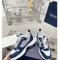 Dior Unisex CD B27 Low-Top Sneaker White Smooth Calfskin Blue Denim Oblique Galaxy Leather Reference 3SN272ZAC_H580 (10)