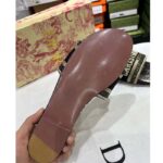 Dior Unisex CD Dway Slide Black Gold-Tone Toile De Jouy Mexico Embroidered Cotton - Image 6