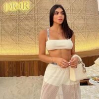 Dior Women CD Bralette White Stretch Viscose ‘CHRISTIAN DIOR J’ADIOR’ Signature (11)