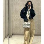 Dior Women CD Cropped Jacket Deep Blue Cotton Denim Bee Unlined - Imagen 12