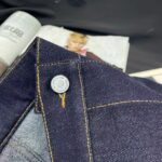 Dior Men CD Cropped Jacket Deep Blue Cotton Denim Bee Unlined – Image 9