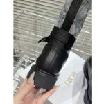 Dior Women CD D-Major Ankle Boot Black Calfskin Gray Embroidered Cannage Cotton Reference: KCI981CGY_S48X - immagine 9