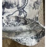 Dior Women CD Dior Chez Moi Pants White Silk Twill Navy Blue Toile De Jouy - Image 9