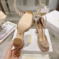 Dior Women CD Dior Rose Pump Nude Suede Calfskin Strass White Resin Pearls Reference KCB876CST_S55U (5)