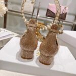 Dior Women CD Dior Rose Pump Nude Suede Calfskin Strass White Resin Pearls Reference: KCB876CST_S55U - Image 4