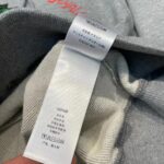 Dior Men CD Embroidered Hooded Sweatshirt Gray Cotton Jersey Green Dragon - immagine 10