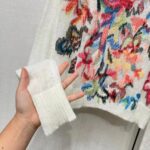 Dior Women CD Embroidered Sweater White Technical Mohair Alpaca Knit - immagine 9