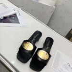 Dior Women CD Forever Dior Heeled Slide Black Calfskin Reference: KCQ934VEA_S900 - Imagen 3