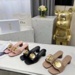 Dior Women CD Forever Dior Heeled Slide Black Calfskin Reference: KCQ934VEA_S900 - Imagen 8