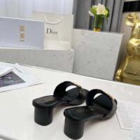 Dior Women CD Forever Dior Heeled Slide Black Calfskin Reference KCQ934VEA_S900 (5)