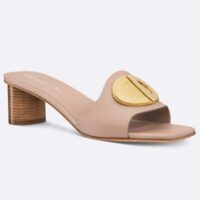 Dior Women CD Forever Dior Heeled Slide Nude Calfskin Reference KCQ934VEA_S21U (10)