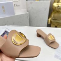 Dior Women CD Forever Dior Heeled Slide Nude Calfskin Reference KCQ934VEA_S21U (10)