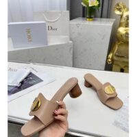 Dior Women CD Forever Dior Heeled Slide Nude Calfskin Reference KCQ934VEA_S21U (10)