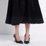 Dior Women CD J'Adior Slingback Pump Transparent Mesh Embroidered Black 3D Macramé-Effect - Image 13