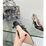 Dior Women CD J'Adior Slingback Pump Transparent Mesh Embroidered Black Butterfly Motif Reference: KCV039BYE_S900 – Bild 10