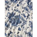 Dior Women CD Mid-Length Pleated Skirt Ecru Cotton Denim Multicolor Toile De Jouy Mexico - Image 5