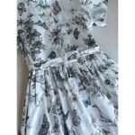 Dior Women CD Mid-Length Shirt Dress White Pink Cotton Voile – Image 6