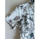 Dior Women CD Mid-Length Shirt Dress White Pink Cotton Voile – Image 9