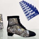 Dior Women CD Naughtily-D Ankle Boot Mesh Embroidered Black Butterfly Metallic Thread Suede Calfskin KCI979BMT_S26X – Image 2