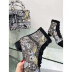 Dior Women CD Naughtily-D Ankle Boot Mesh Embroidered Black Butterfly Metallic Thread Suede Calfskin KCI979BMT_S26X – Image 10