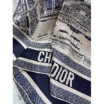 Dior Women CD Plan De Paris 90 Square Scarf Beige Black Silk Twill - immagine 4