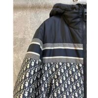 Dior Women CD Reversible Cropped Puffer Jacket Blue Ecru Dior Oblique Quilted Technical Taffeta (12)