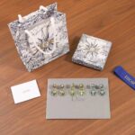 Dior Women CD Rose Des Vents Earring Yellow Gold Diamonds Malachite - Image 7