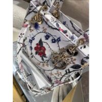 Dior Women CD Small Lady Dior Bag White Multicolor Calf (3)