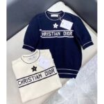 Dior Women Christian Dior Short-Sleeved Sweater Ecru Cashmere Wool Knit - Bild 9