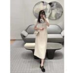 Dior Women Christian Dior Short-Sleeved Sweater Ecru Cashmere Wool Knit - Bild 11