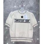 Dior Women Christian Dior Short-Sleeved Sweater Ecru Cashmere Wool Knit - Bild 3