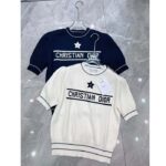 Dior Women Christian Dior Short-Sleeved Sweater Ecru Cashmere Wool Knit - Bild 7