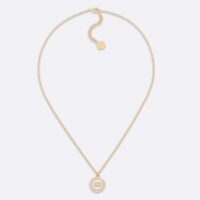 Dior Women Petit CD Baroque Necklace White Resin Pearls Latte Glass (2)