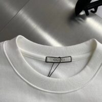 Gucci Men Cotton Gucci Firenze 1921 Hooded Sweatshirt White Jersey Long Sleeves Style ‎646953 XJD7O 9095 (5)