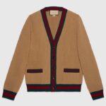 Gucci Uomo GG Maglia Cardigan in Lana con Scollo a V e Maniche Lunghe
