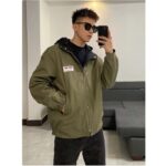 Gucci Men GG Lightweight Canvas Jacket Olive Green Nylon Interlocking G - Imagen 2